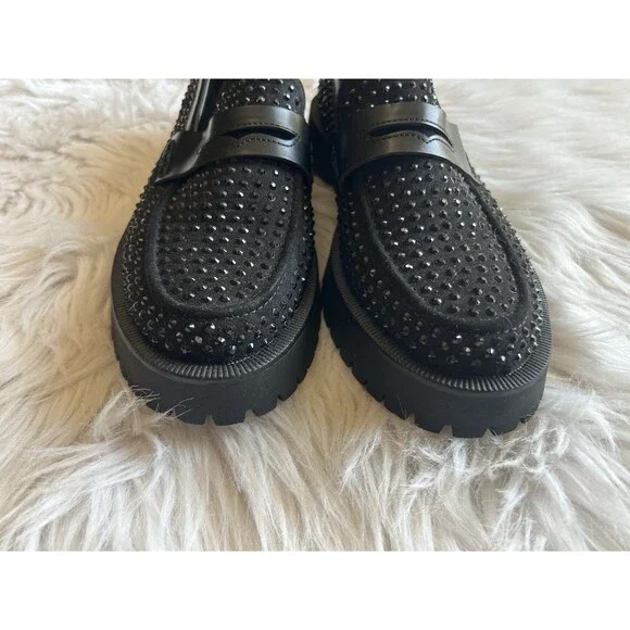 Sam & Libby Size 7.5 Ravena Studded Loafers Chunky Lug Soles Y2K Vibes NWOB - Picture 4 of 11